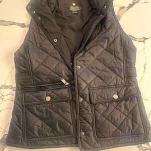 Pendleton Quilted Black Vest S